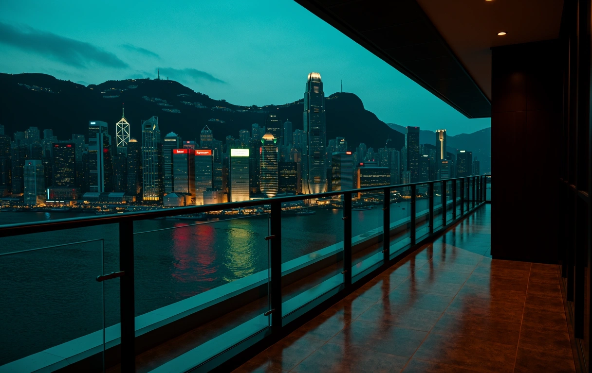 Hong Kong Financial District at Twilight